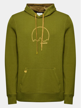 Viking Viking Majica dugih rukava Bamboo Panaka Hoodie Man 730/25/3888 Zelena Regular Fit