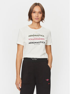 Aeronautica Militare Aeronautica Militare T-Shirt 232TS2165DJ496 Biały Regular Fit
