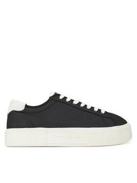 Tommy Jeans Tommy Jeans Laisvalaikio batai Tjw Flatform Canvas Sneaker EN0EN02792 Juoda