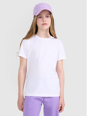 4F 4F T-Shirt BASIC+ Λευκό Regular Fit