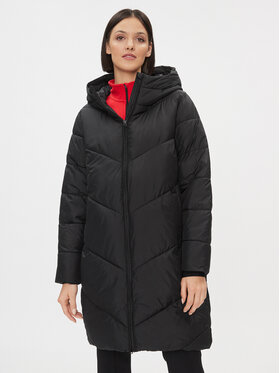 4F 4F Vatovaná bunda 4FAW23TDJAF235 Čierna Regular Fit