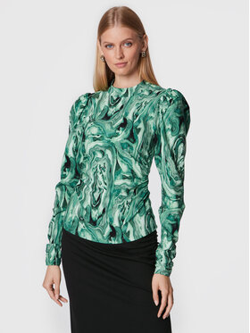 Gestuz Gestuz Blúz Ravagz 10906455 Zöld Slim Fit