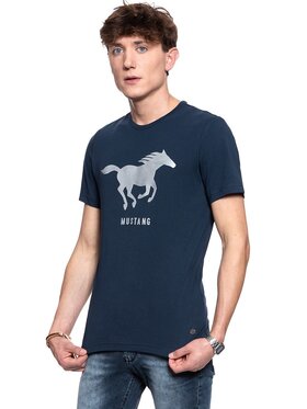 Mustang Mustang T-shirt PRINT TEE Blu Regular Fit