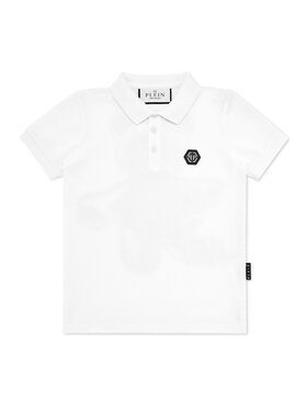 PHILIPP PLEIN PHILIPP PLEIN Polo 19739 Biały Slim Fit