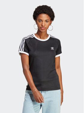 adidas adidas Тишърт adicolor Classics 3-Stripes IB7438 Черен Slim Fit