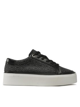 Calvin Klein Calvin Klein Sneakersy Flatform Cupsole Lace Up- Mono HW0HW01420 Czarny