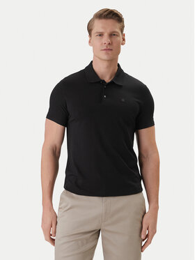 Calvin Klein Calvin Klein Тениска с яка и копчета LV04LF200G Черен Slim Fit