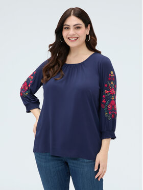 Fiorella Rubino Fiorella Rubino Blusa G09TL009128N034 Blu A-Line Fit