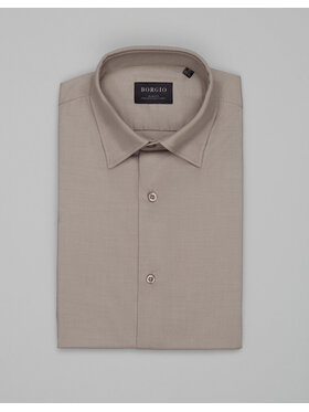 Borgio Borgio Koszula modigliana 00537 Beżowy Slim Fit