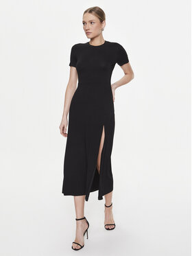 Simple Simple Kleid für den Alltag SUD001 Schwarz Regular Fit