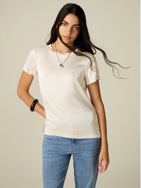 Oltre Oltre Bluzka 2080R003175N021 Biały Regular Fit