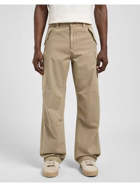 Lee Lee Spodnie materiałowe Parachute Cargo Kansas Beżowy Straight Fit