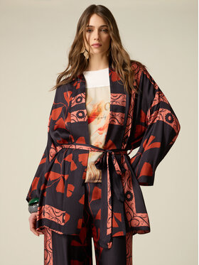 Oltre Oltre Kimono R001E000125N0Z3 Nero Baggy Fit