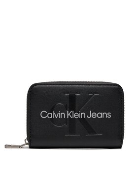 Calvin Klein Jeans Calvin Klein Jeans Liels sieviešu maks Sculpted Med Zip Around Mono K60K607229 Melns