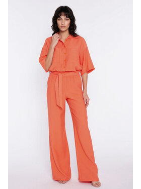 NIFE NIFE Kalhoty z materiálu SD135 Oranžová Wide Leg