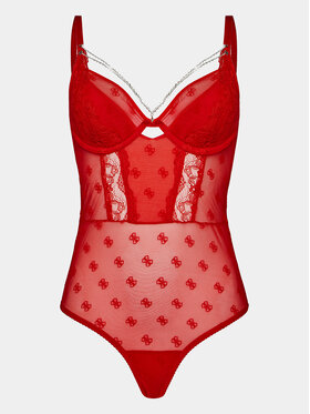 Guess Guess Glaustinukė O3BM07 KBX80 Raudona Slim Fit