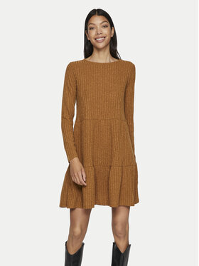 Vila Vila Strickkleid Elita 14103271 Braun Regular Fit