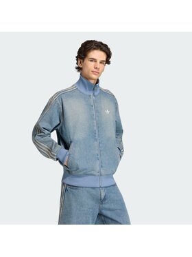 adidas adidas Kurtka jeansowa 165002 Niebieski jasny Loose Fit