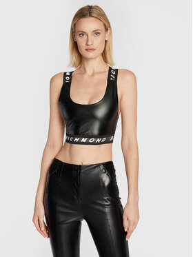 John Richmond John Richmond Топ Fitness UWA22053TO Чорний Regular Fit