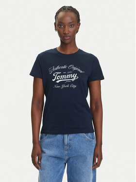Tommy Jeans Tommy Jeans Marškinėliai Essential DW0DW21404 Tamsiai mėlyna Regular Fit