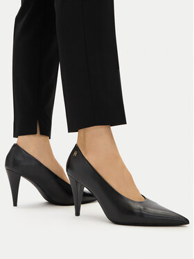 Tommy Hilfiger Tommy Hilfiger Lodičky Th Smooth Leather Pump FW0FW08960 Čierna