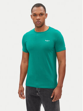 Pepe Jeans Pepe Jeans Póló Original Basic PM508212 Zöld Slim Fit