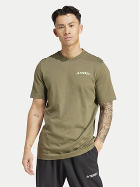 adidas adidas T-Shirt Terrex Graphic MTN 2.0 IM8353 Zielony Regular Fit