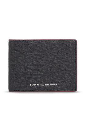 Tommy Hilfiger Tommy Hilfiger Мъжки портфейл Th Struc Leather Mini Cc Wallet AM0AM11607 Черен