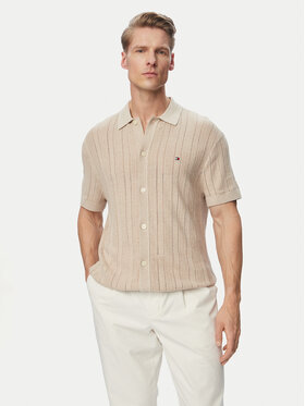 Tommy Hilfiger Tommy Hilfiger Hemd Pointelle MW0MW43249 Beige Regular Fit