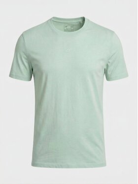 4F 4F T-Shirt 4FWSS26TTSHM3947 Zielony jasny Regular Fit