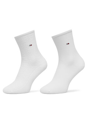 Tommy Hilfiger Tommy Hilfiger Dlouhé ponožky 701238849 Bílá