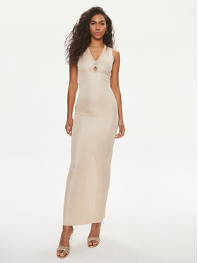Guess Guess Rochie tricotată 4GGK90 5783Z Bej Bodycon Fit