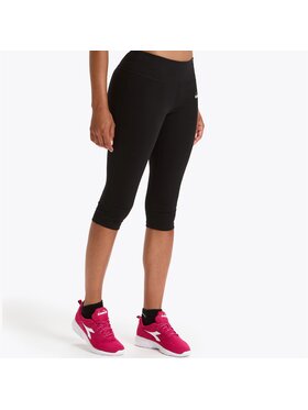Diadora Diadora Legginsy DIADORA L. 3/4 TIGHTS BE ONE Czarny Regular Fit