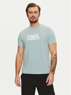 KARL LAGERFELD KARL LAGERFELD Tricou 755087 551235 Albastru celest Regular Fit
