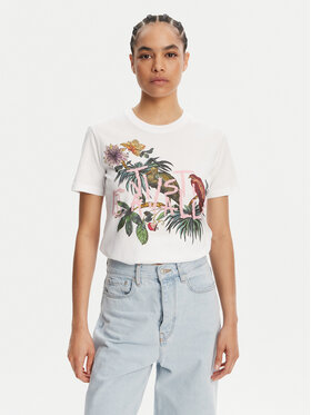 Just Cavalli Just Cavalli T-Shirt 78PAHA01 Biały Regular Fit