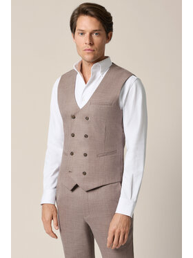 Lancerto Lancerto Kamizelka garniturowa Etro BL073126000005 Brązowy Slim Fit