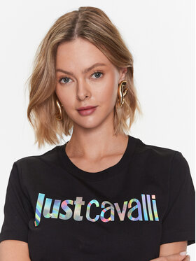 Just Cavalli Vsakodnevna Obleka 74PBOG00 Črna Regular Fit