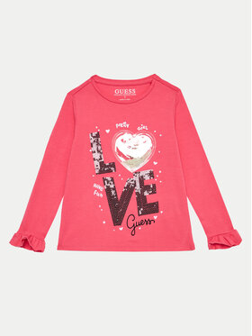 Guess Guess Majica K4BI11 J1314 Ružičasta Regular Fit