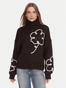 Vero Moda Vero Moda Krekls ar augstu apkakli Fatima 10335036 Brūns Regular Fit