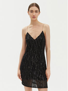 Imperial Imperial Коктейлна рокля A9990058S Черен Regular Fit