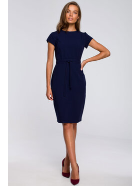 Stylove Stylove Sukienka koktajlowa S239 Granatowy Regular Fit