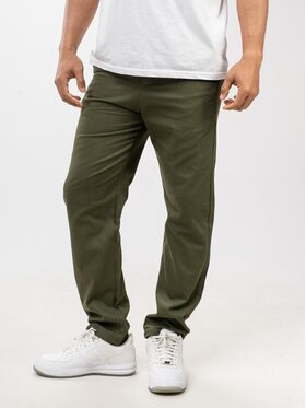 Jigga Wear Jigga Wear Spodnie materiałowe Chino Męskie Oliwkowe M Khaki Regular Fit