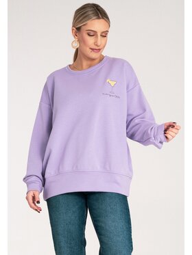 FIGL FIGL Bluza M1152 Fioletowy Regular Fit