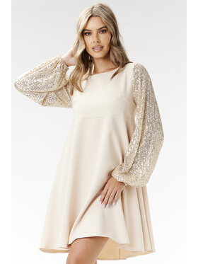 Awama Awama Vestito A694 Beige Basic Fit