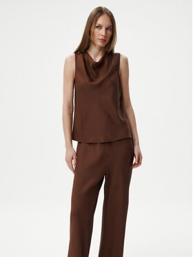 MARI PRETI MARI PRETI Top RAVELLE Hnědá Loose Fit