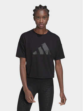 adidas adidas T-Shirt Train Icons 3 Bar Logo T-Shirt HD8973 Czarny Regular Fit