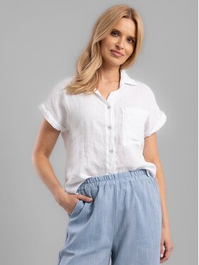 Perso Perso Bluzka CHCE255027F Biały Regular Fit