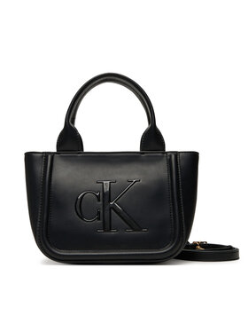 Calvin Klein Calvin Klein Kabelka Bold Ck Small Tote With Strap LV04F3219G Čierna