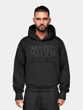 MADE BY SOCIETY MADE BY SOCIETY Kurtka anorak GRAVE Hoodie - H17505 Czarny Basic Fit