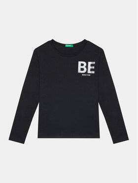 United Colors Of Benetton United Colors Of Benetton Bluzka 3ATNC10EH Czarny Regular Fit